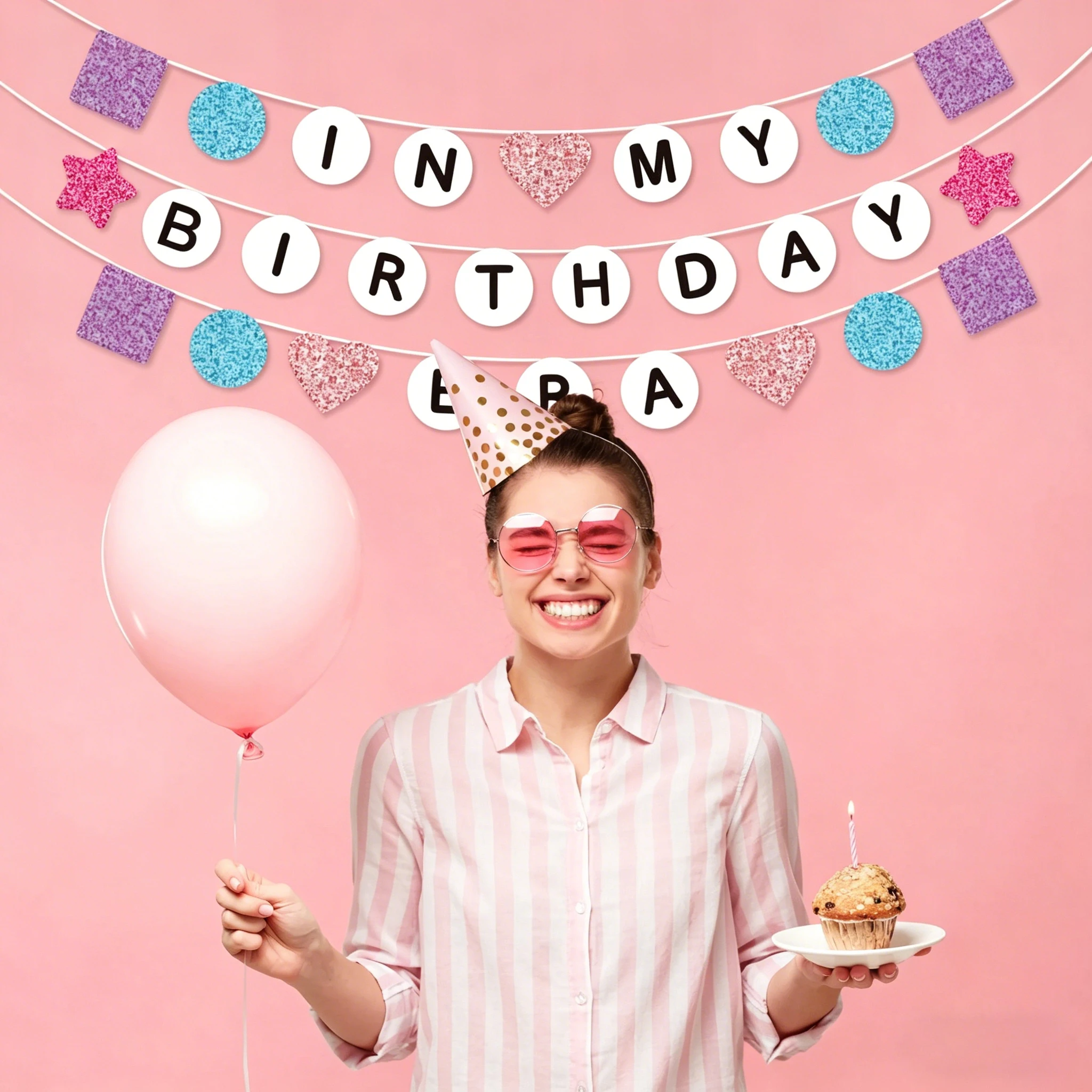 In My Birthday Era Banner Eras Geburtstagsparty-Dekoration, Geburtstags-Fotokabinen-Hintergrund, HBD-Schild, Freundschaftsarmband-Zubehör – Detail 5