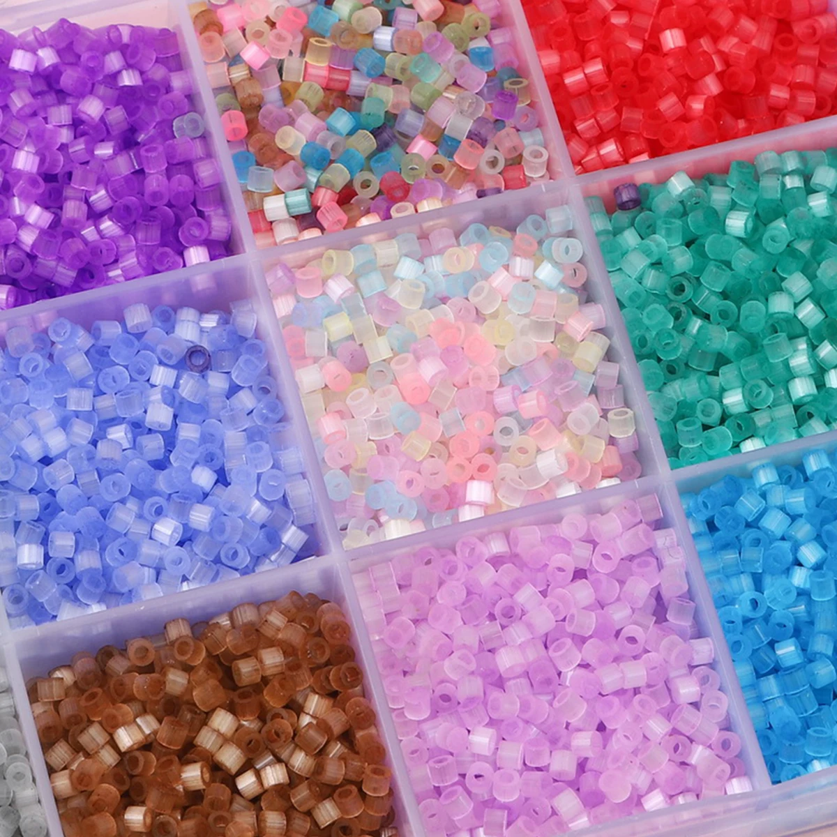740Pcs 2.5mm Glass Rice Beads with Colored Spacing Beads for Diy Creative Bracelets Necklaces Rings and Decorative Accessories view 2