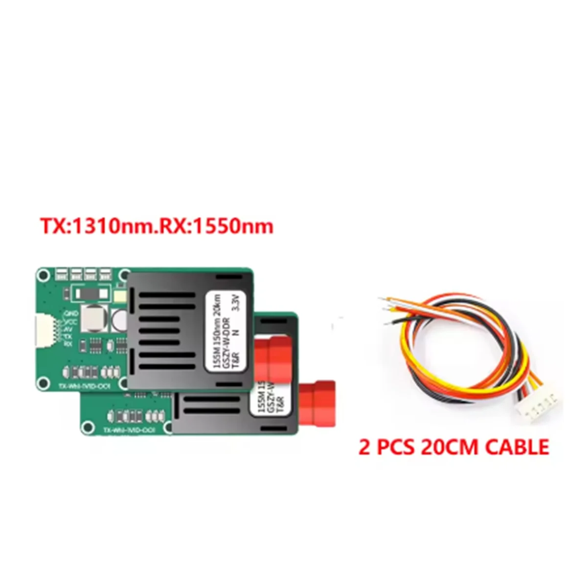 2025+ محول ألياف أحادي الوضع FC/UPC TX+RX 1 قناة فيديو + UART وTTL وSBUS إلى وحدة تحكم بصرية 0-20 كجم
