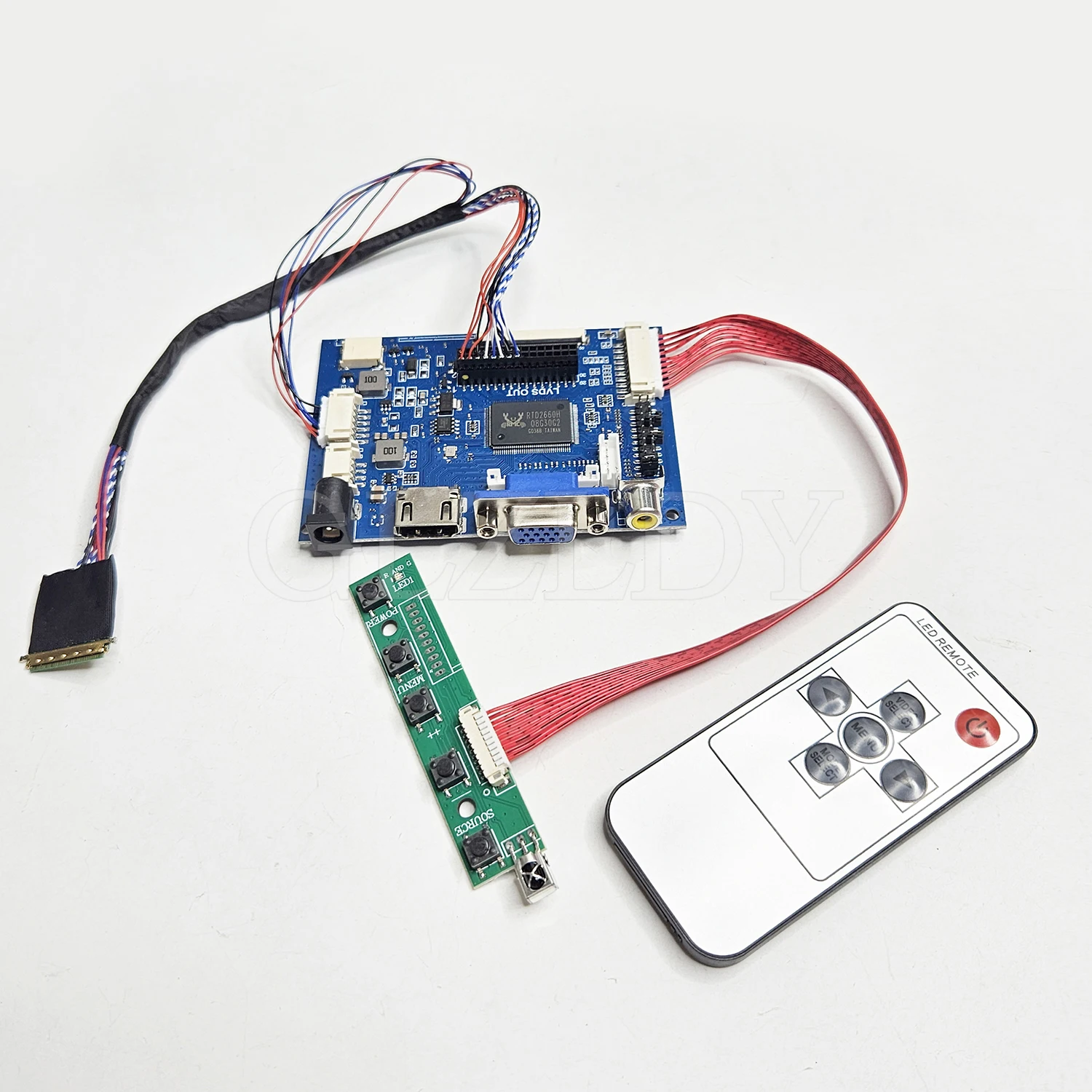 10.1-15.6 polegadas LED LP156WH2 B116XW03 LP125WH2 1366X768 LCD LED Driver de placa controladora de tela HDMI + VGA + AV Monitor LVDS 40 pinos
