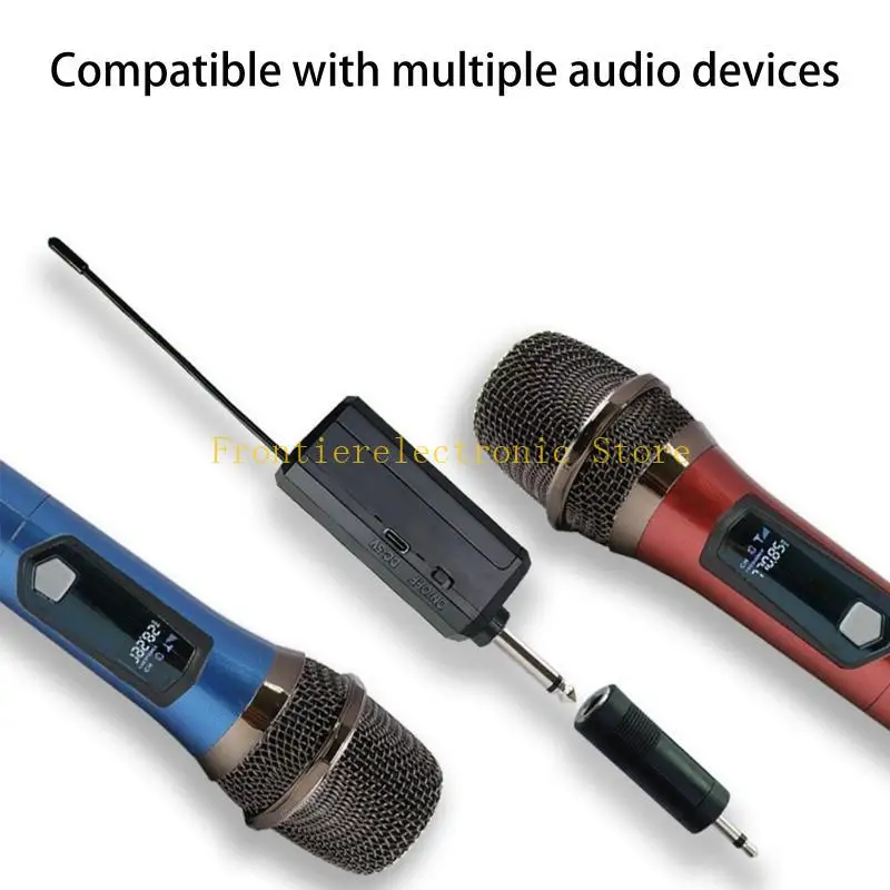 G8DB ワイヤレスマイクシステム UHF 周波数 2 つのダイナミックマイク付き 強力な干渉防止マイク 2 チャンネル