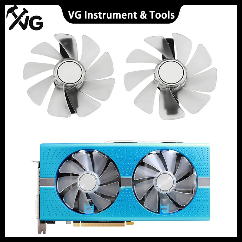 For Sapphire RX470 RX590 RX580 RX480 RX570 NITRO SpecialEdition Fan,FD10015M12D CF1015H12D RX 590 580 480 470 570 GPU Cooler Fan