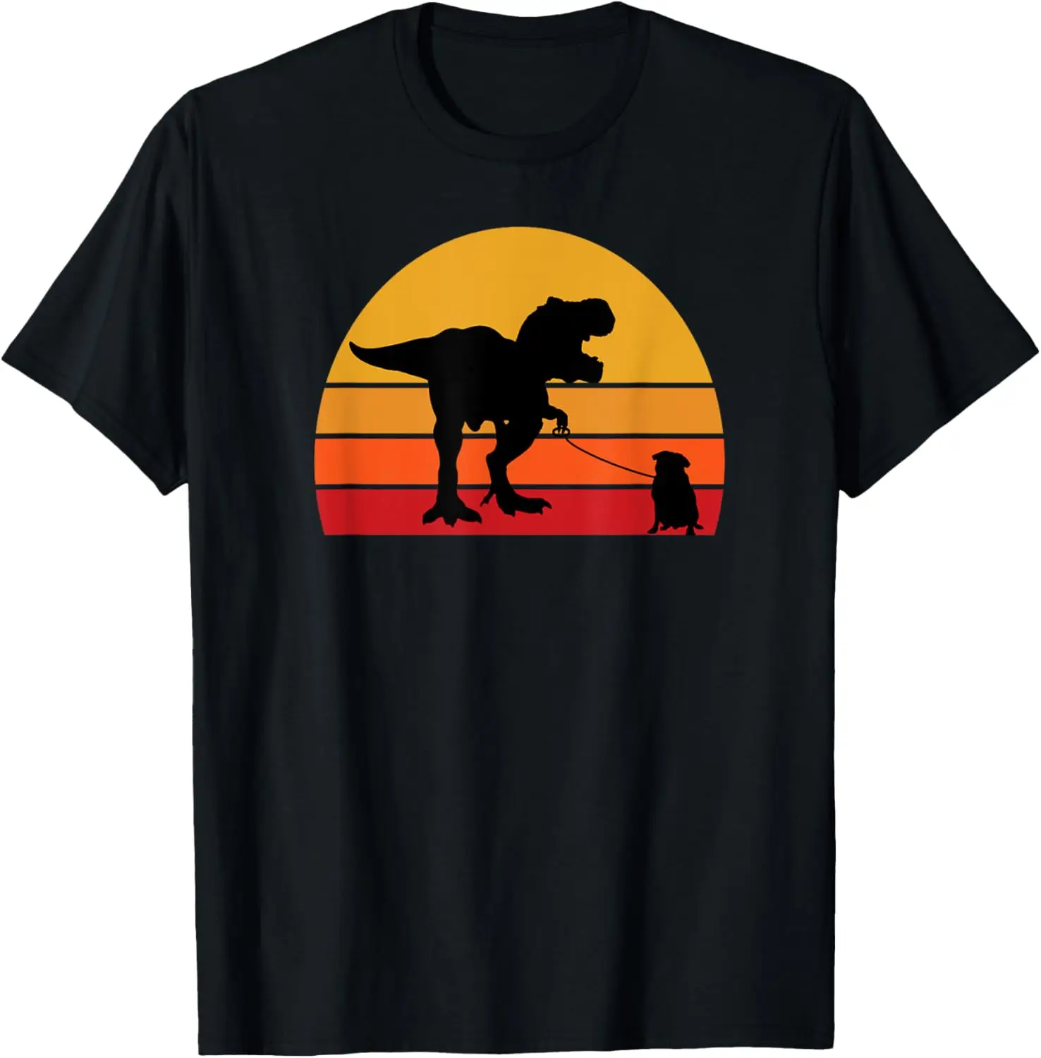 

T-Rex Walking Pug - Funny Dog Mom Dad Dinosaur Dino T-Shirt