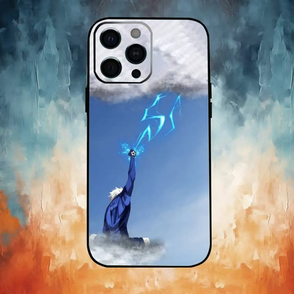 Capa de telefone Comics B-Blue L-Lock para iPhone17,16,15,14,13,12,11 Plus,Pro Max Soft Black Cover