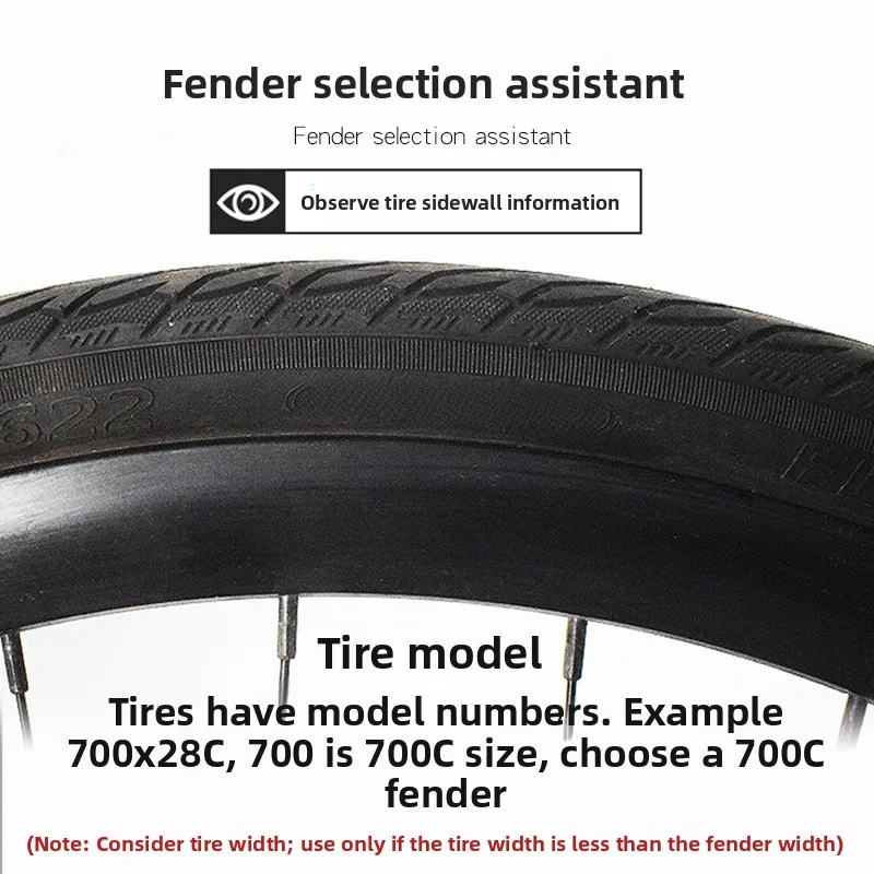 

Полный охват Brianard для велосипеда 700C, 26-дюймовый горный велосипед, передняя и задняя плитка для удаления грязи, универсальный набор Accory Clete