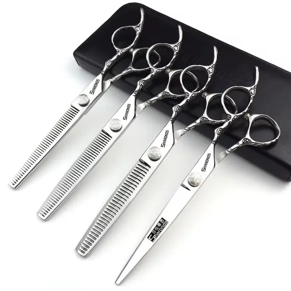 SHARONDS Hairdressing Scissors Professional Hair Cutting Flat Clippers Traceless Shears Specialized Tool Sets Hair Scissors