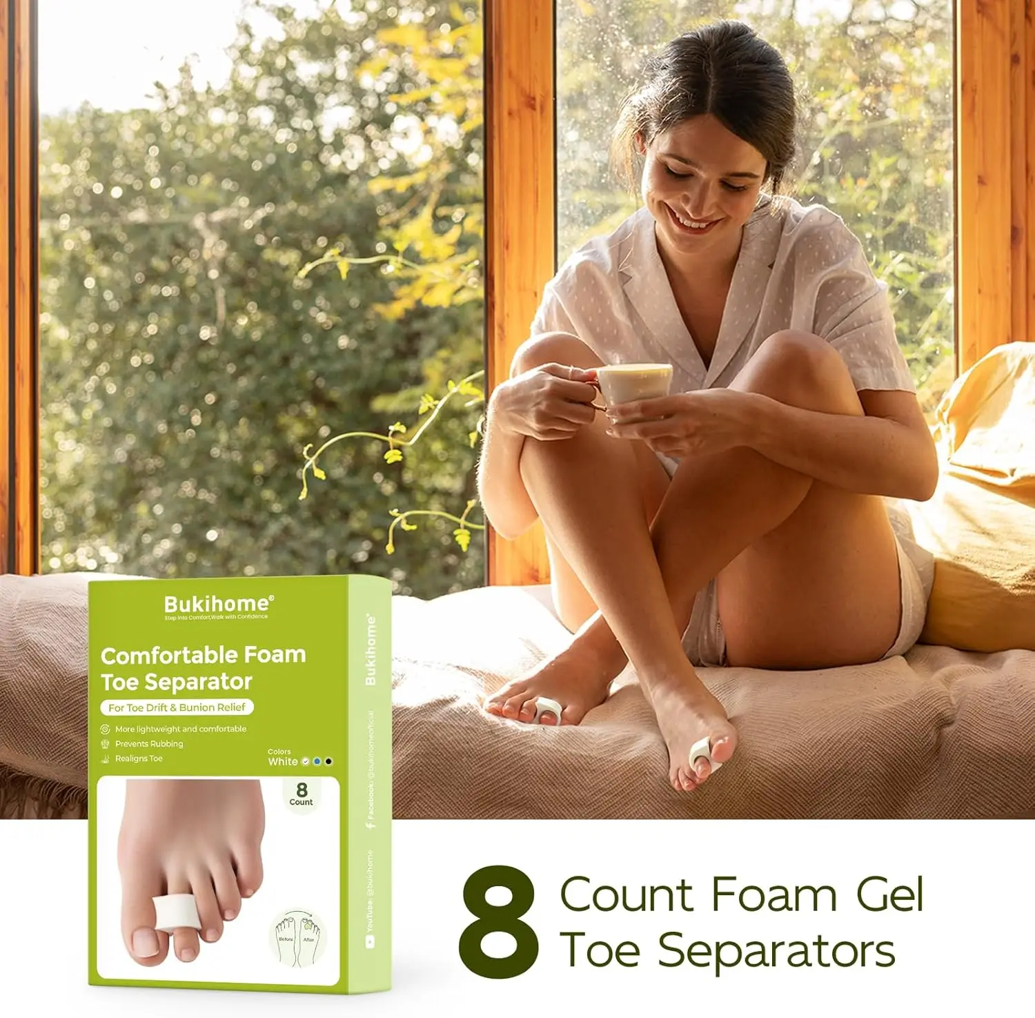 

4/8Pcs Sumifun Toe Separator Toe Overlap Relieve Bunion Hallux Valgus Correction Foot Care Tool Thumb Finger Big Feet Device Pad