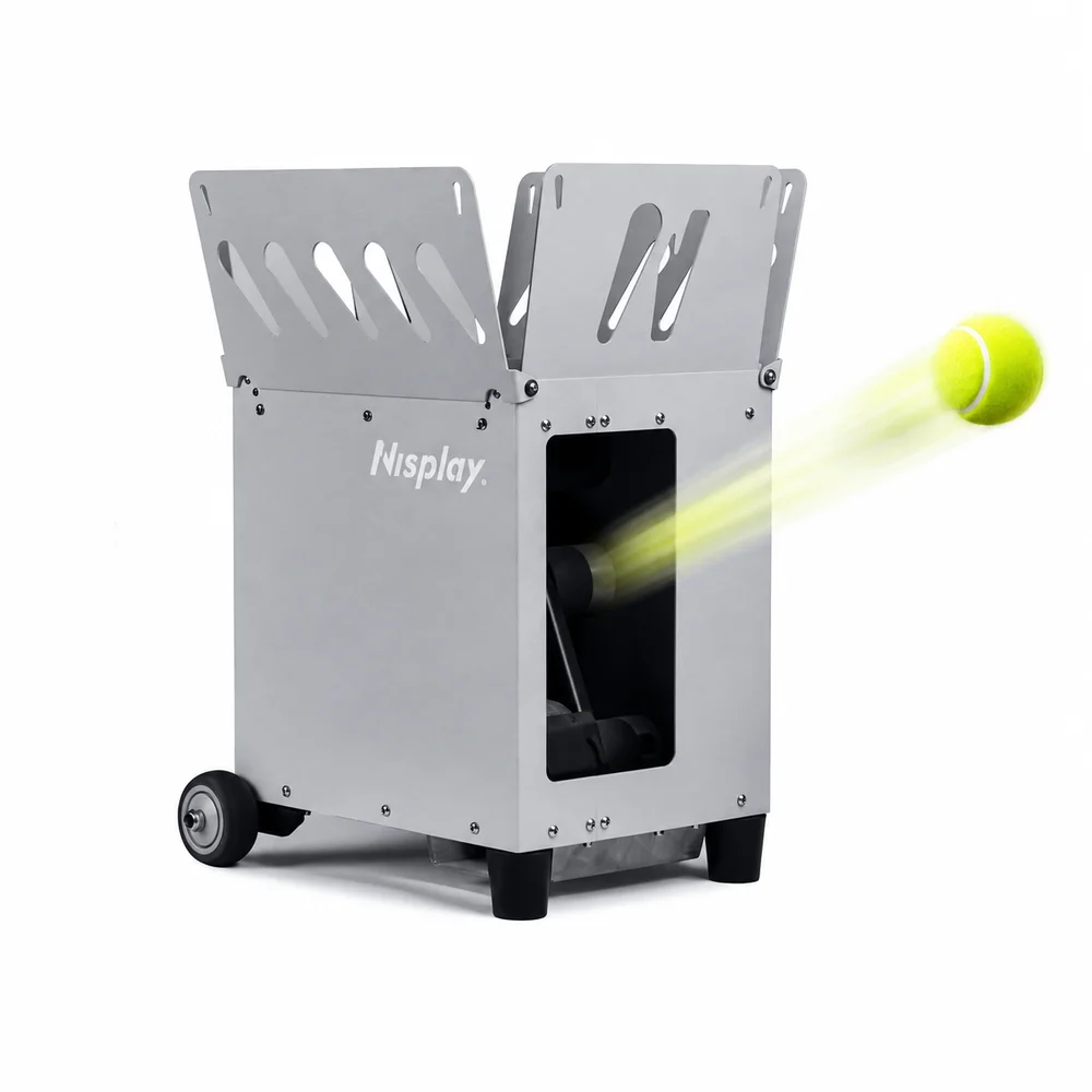 Nisplay N2 Professional Portable Full Court Automatic Tennis Ball Machine 80+ Balls Adjustable Speed Remote Training