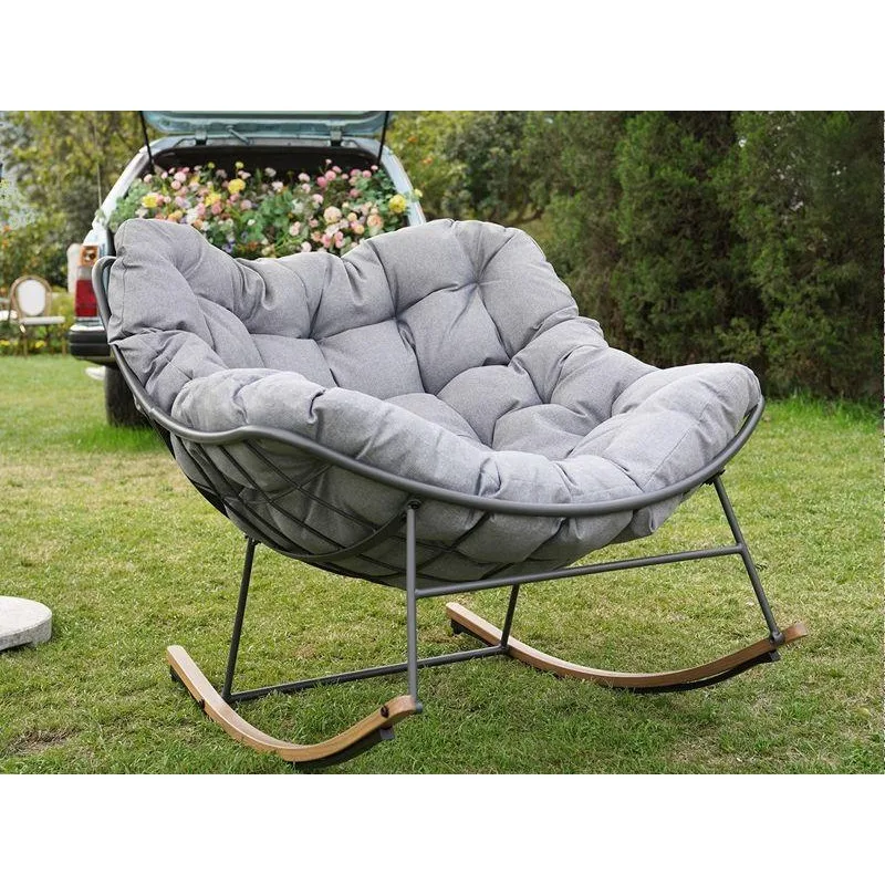 Indoor & Outdoor Royal Rocking Chair - Padded Cushion Rocker Recliner Chair Perfect for Garden, Patio, and Backyard Relaxation