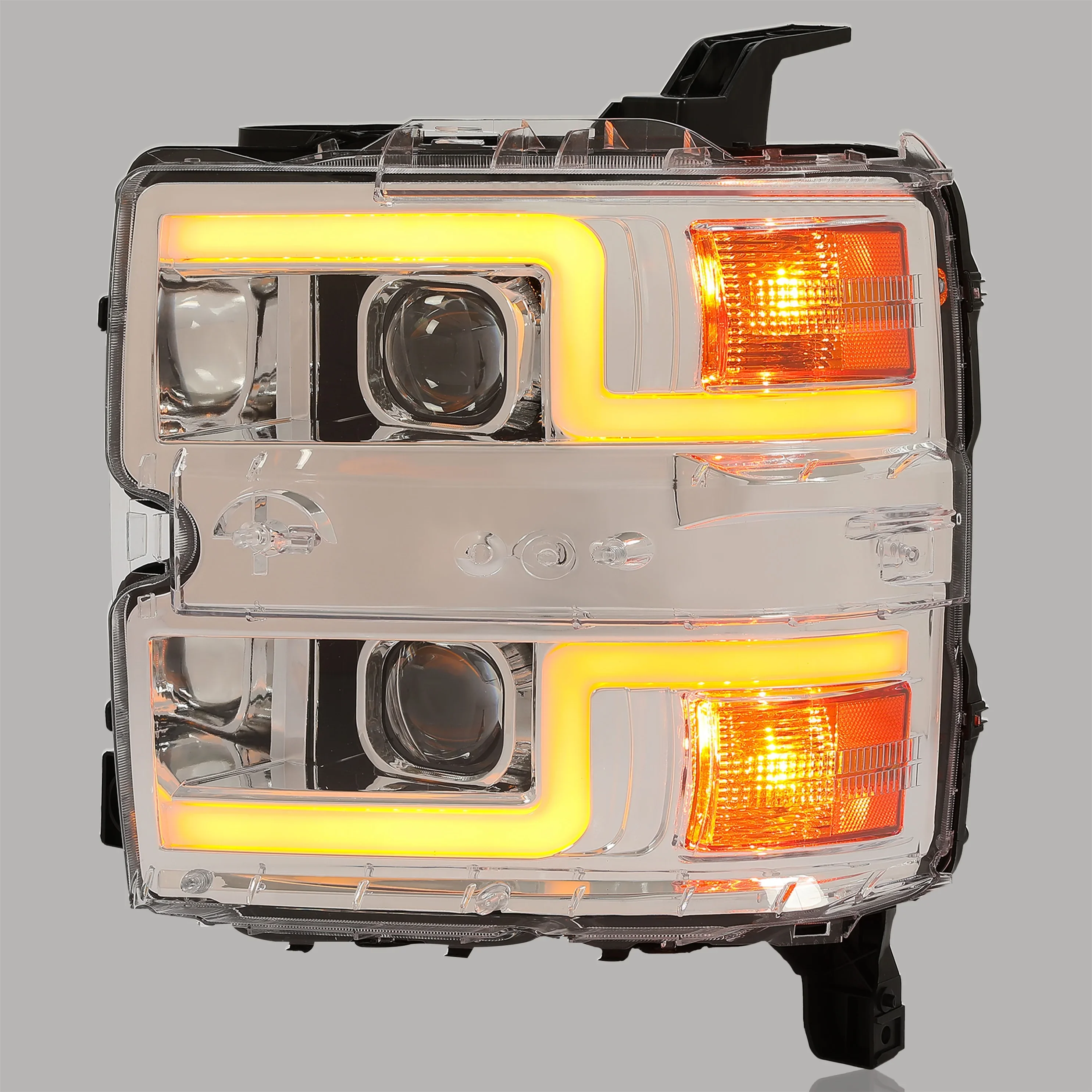 

Suitable for 2015-2019 Chevy Silverado 2500HD 3500HD LED DRL Projector Headlights 15-19