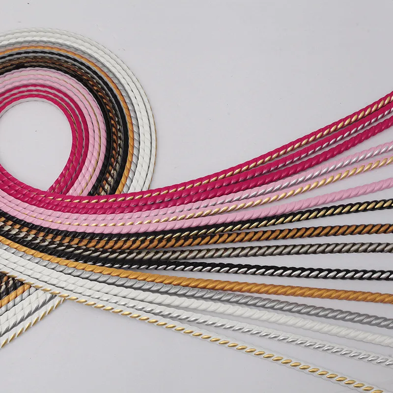 Home Decoration Wall Trim Line Self-Adhesive PVC Wall Molding Line Ceiling Baseboard Background Decor Line Frame Border Decor