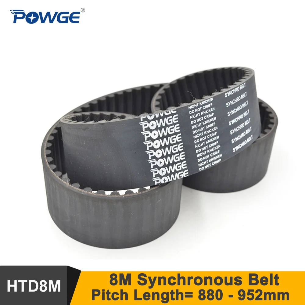 POWGE 880 888 896 904 912 920 928 936 944 952 8M Synchronous Belt Teeth=110/111/112/113/114/115/116/117/118/119 8M Timing Belt
