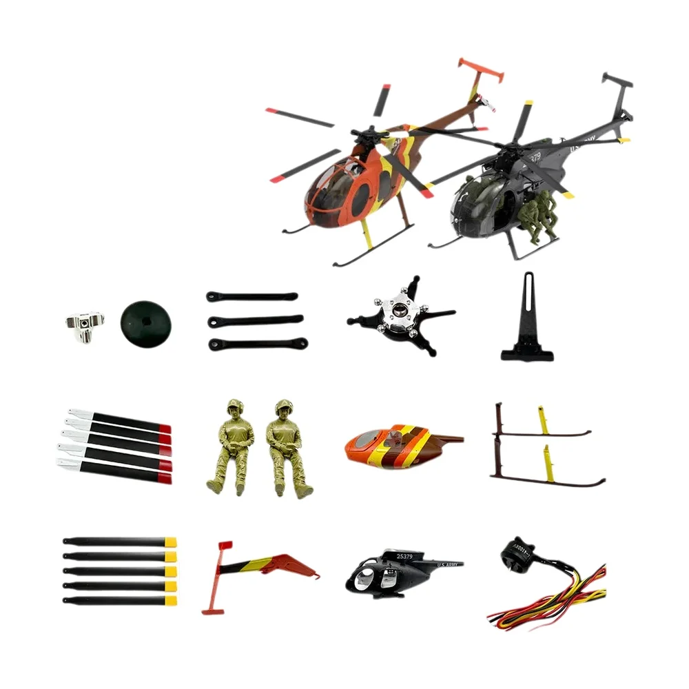 yz88Part 1 RC F118S Little Bird Armed Helicopter Spare Parts MD-500 Little Bird GPS Positioning Simulation Aircraft Parts Series