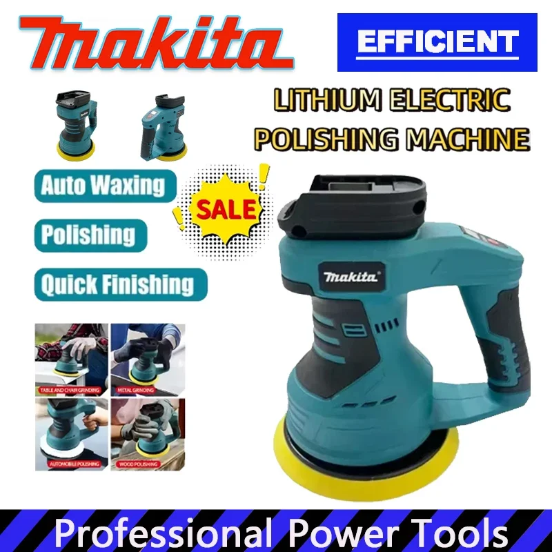 

Makita Cordless Car Polisher Rechargeable Polisher 8 Gears Adjustable Auto Electric Waxing Sanding Sealing Glaze Tool