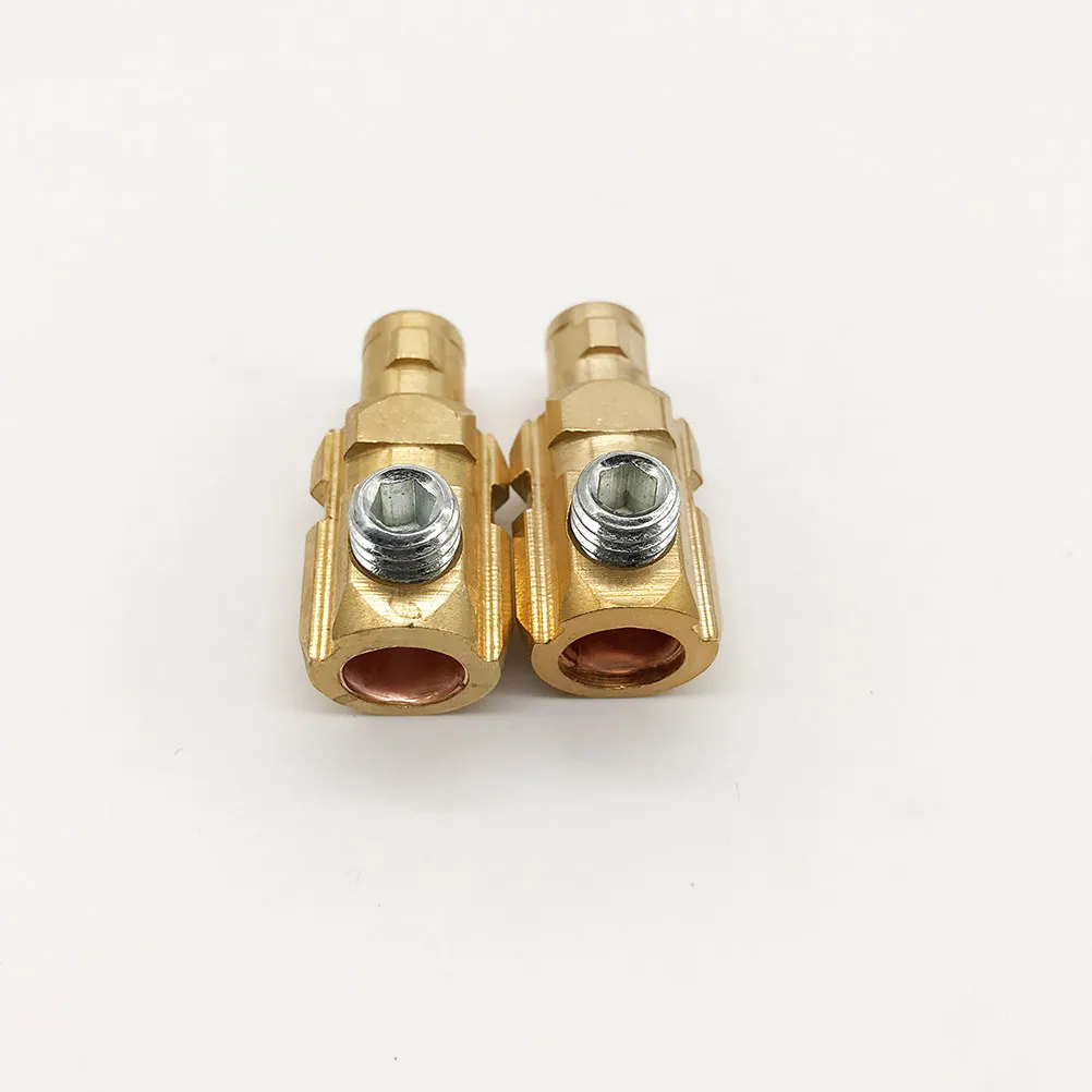 2Pcs Connect Plug for Welding Cable Output Terminal High Conductivity Insulated Anti-Off Impact Oil High Temp