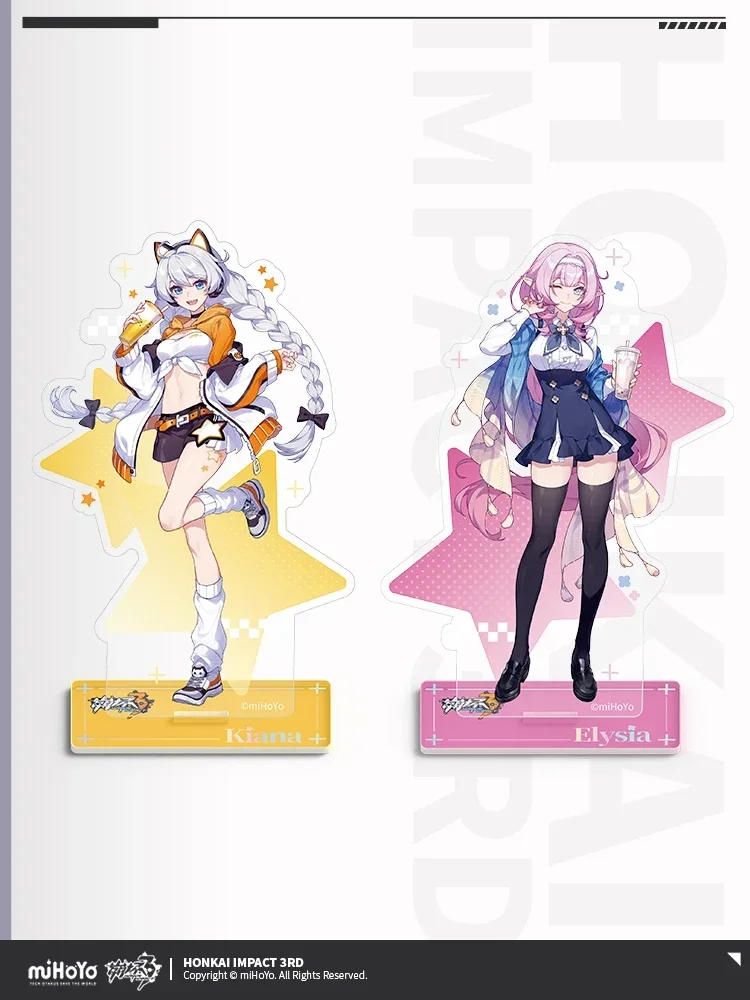 

Presale Honkai Impact 3 Elysia Kiana Kaslana Official Merch Stand Laser Ticket Acrylic Standee