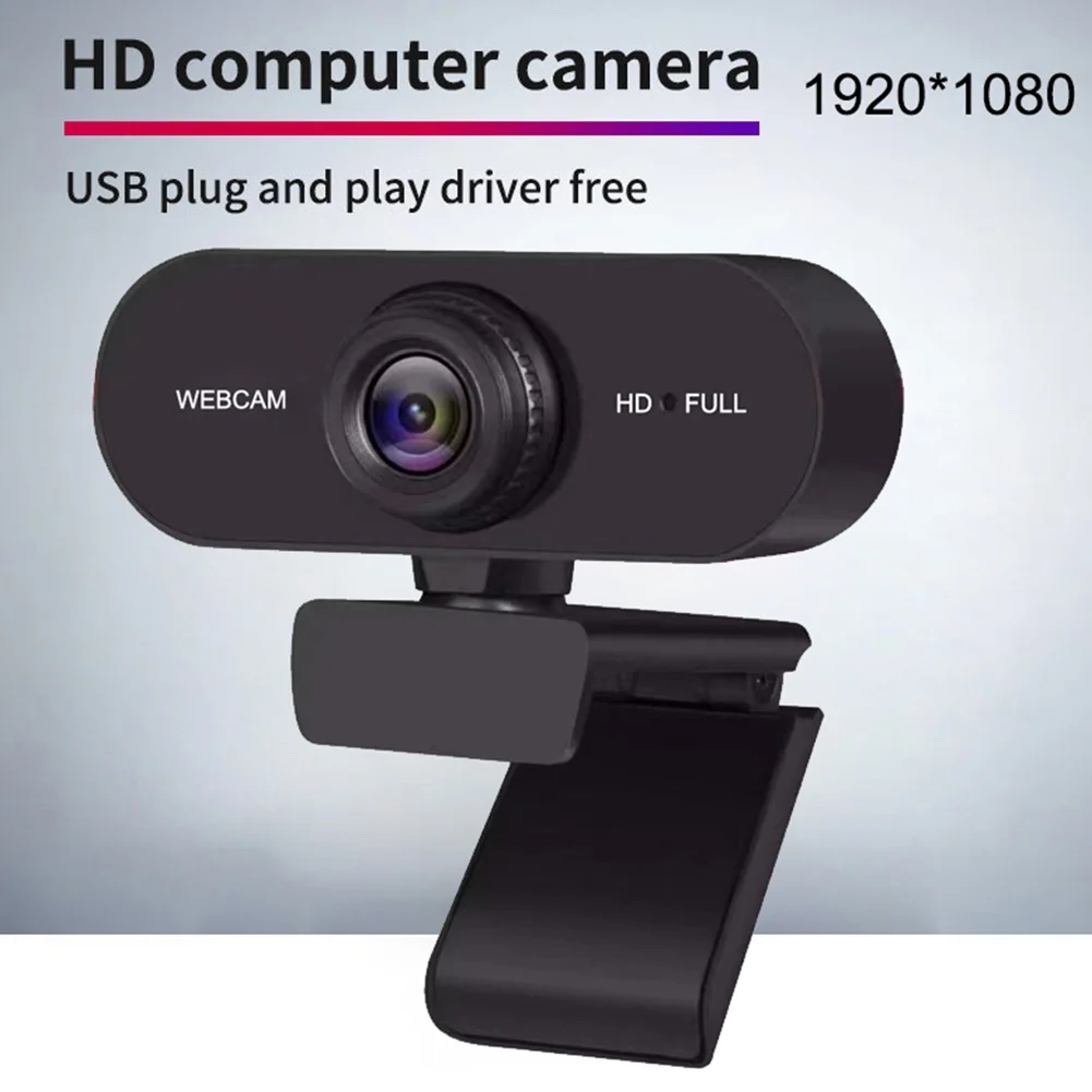 USB HD 1080P/2K Webcam per computer Plug and Play con microfono Fotocamera per computer per PC/laptop, conferenze e videochiamate