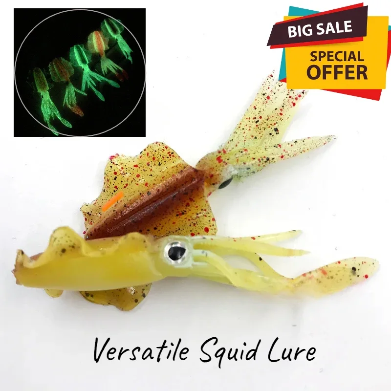 Versatile Squid Lure - UV Glow 6cm 2g Suitable For Various Fishing Soft  Squid  Fishing Trolling Lure Techniques Rockfishing