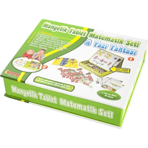 Diytoy 7927 magnético tablet conjunto de matemática. 20 números 60 pedras de jogo redondas 11 cartões de conclusão 6 símbolos de transação