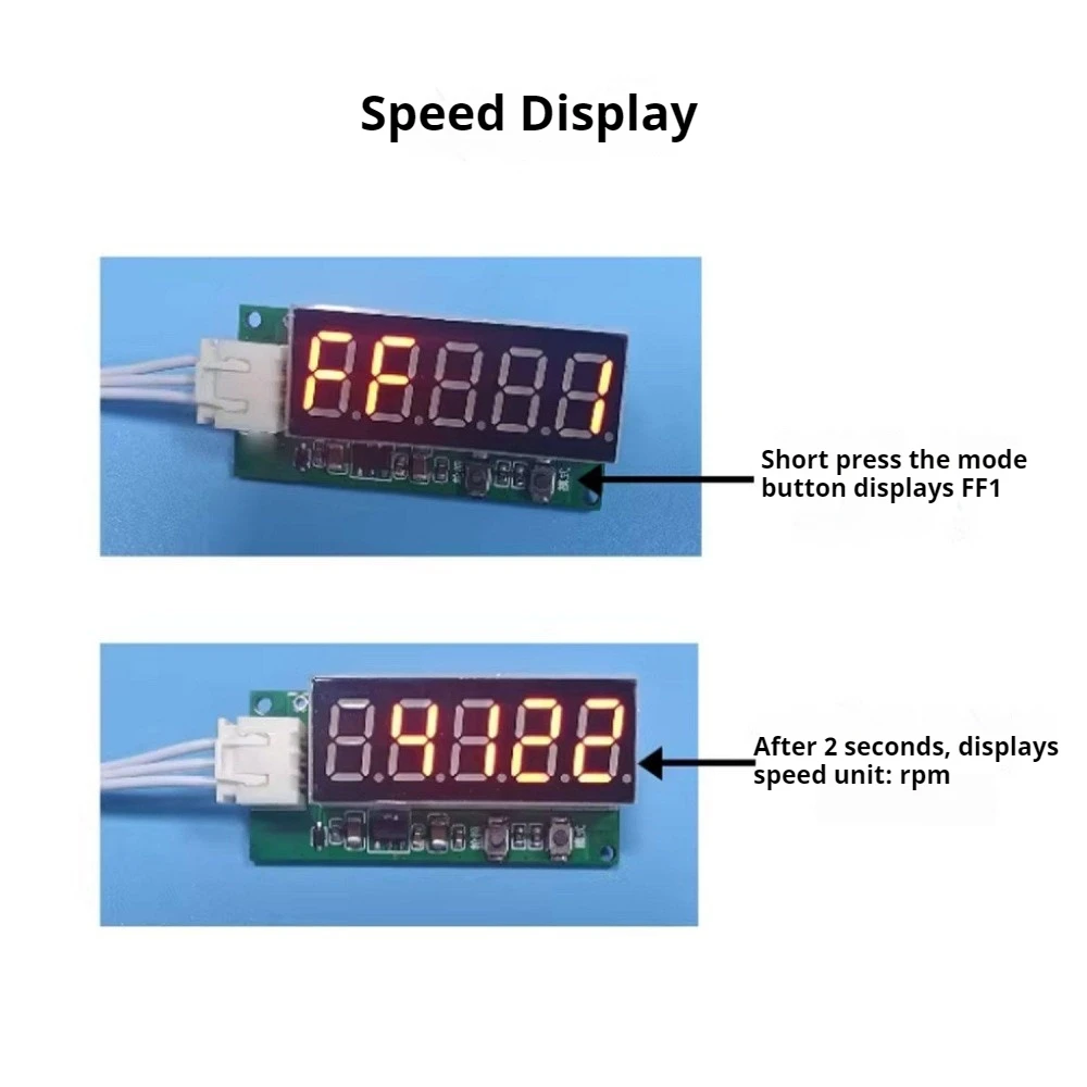 DC5-24V BLDC Motor Tachometer FG Signal Frequency Meter RPM Speed Gauge Adjustable Pole Pairs & Reduction Ratio Digital Tester