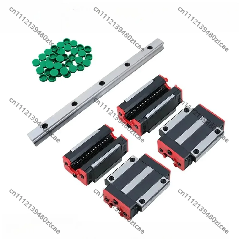 20mm Square & Flange Linear Sliding Block Guide Rail Set 700-850mm CNC Machine Parts
