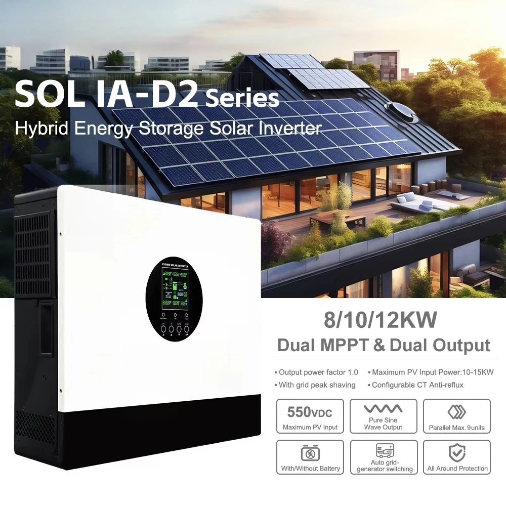 

CKMINE Solar Hybrid Inverter Dual Outputs 10kw 48v Single Phase 230v 220v for Ongrid off Grid Hibrido Energy Power System