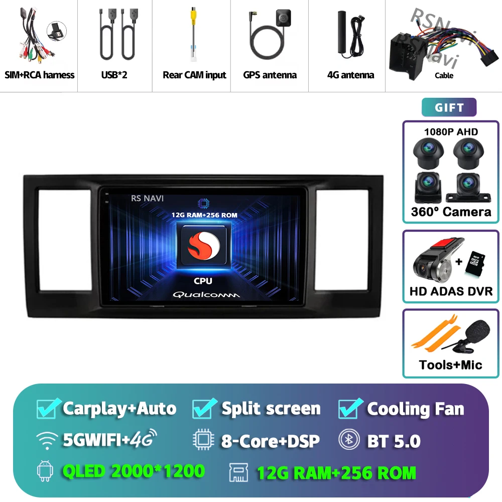 Android 15 Carplay Auto Voor Vw Volkswagen Caravelle 6 T6.1 T6 2015 2016 2017-2020 Multimedia Autoradio Speler video Wifi + 4G Bt