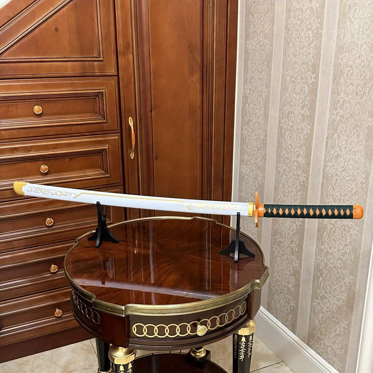 39.3 pollici Demone Slayer Kochou Shinobu Legno Katana Spada Sciabola Ninja Coltello Originale Samurai Sabre Accessori Cosplay Prop Giocattolo