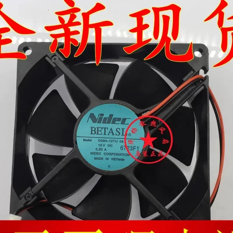XINYI NIDEC D09A-12TU 03 9CM 12V 0.2A Inverter Industrial Computer Cooling Fan for NIDEC 0728