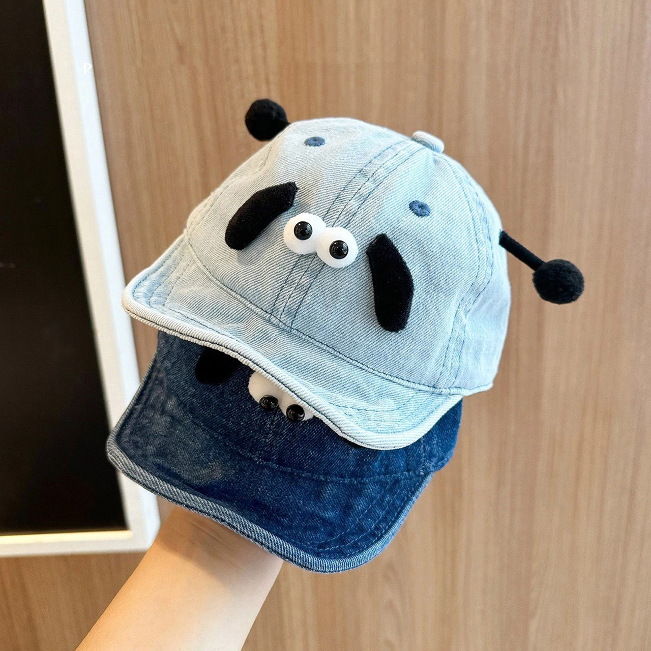 

Blue Denim Duck Tongue Hat Cute Cartoon Baby Peaked Cap 5-24Month Boys Girls Cowboy Baseball Hats Kids Outdoor Sunshade Visors