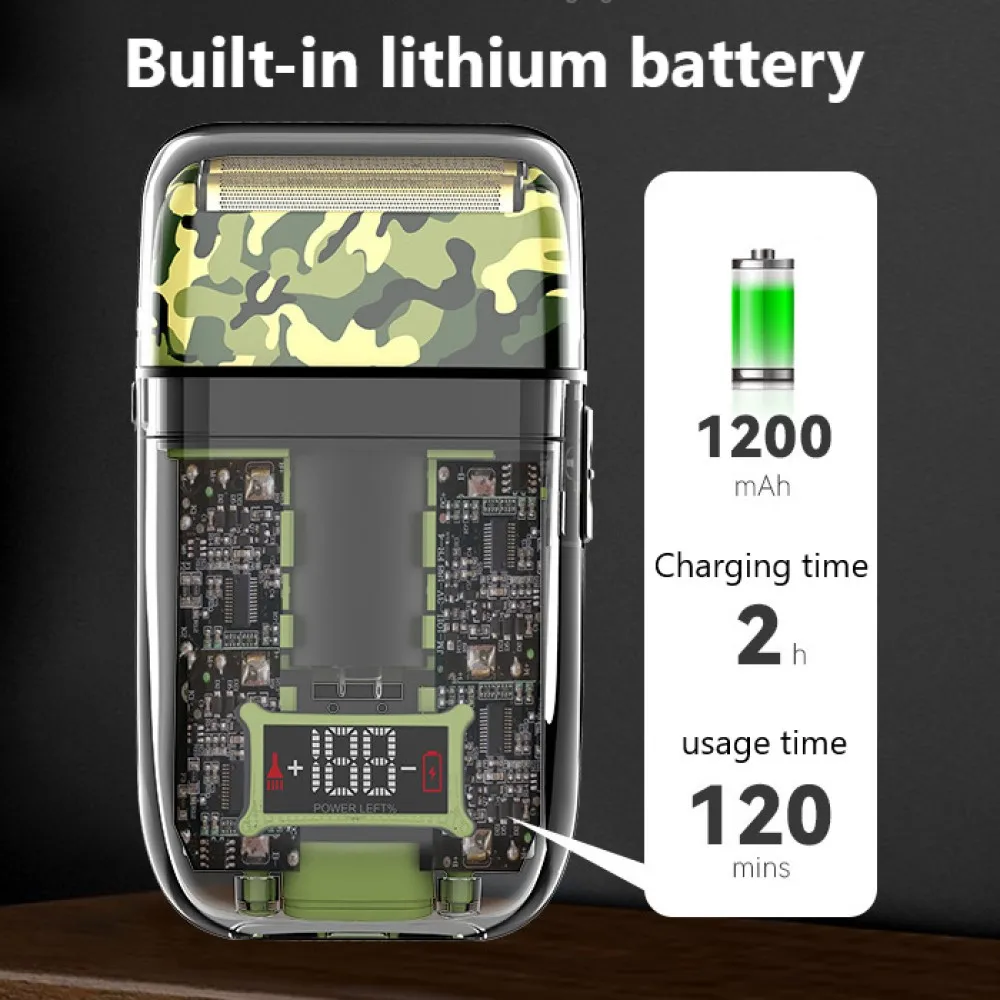 Tông Đơ Điện Dao Cạo Nam Điện Sạc Kiêm Máy Cạo Râu Máy Râu Dao Cạo Ướt Khô Kép Sử Dụng Chống Nước Sạc Nhanh