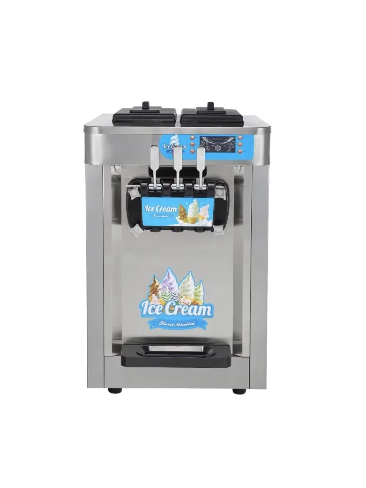 Stainless steel ice cream machine three flavors summer