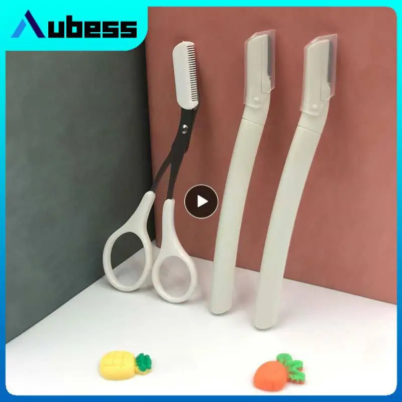 Shaping Perfect Eyebrows Eyebrow Comb Precise Trimming Eyebrow Scissors Widely Used Convenient Design Eyebrow Trimming Set