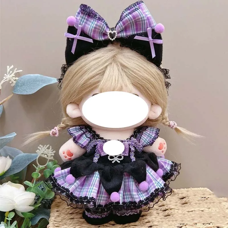Adorável bonito conjunto de roupas de boneca de algodão para 20cm idol boneca roupas vestir-se acessórios boneca diy roupas fãs das crianças presentes