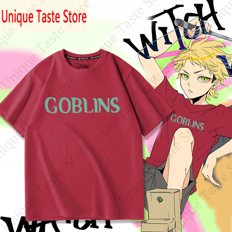 ‌WITCH WATCH T Shirt Kazamatsuri Kanshi Same Letter Print T-shirt Unisex High Quality Comfortable Soft Cotton Short Sleeve Tee