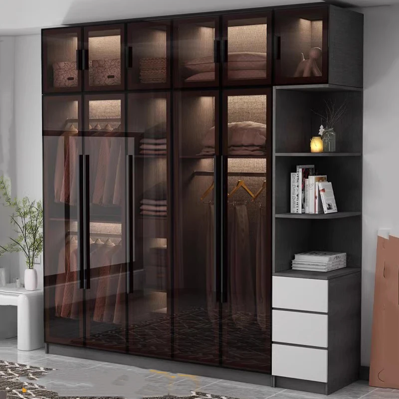 

Simple Storage Wardrobes Wooden Dressers Organizer Clothing Rack Wardrobes Nordic Bedroom Mueble Para Colgar Ropa Home Furniture