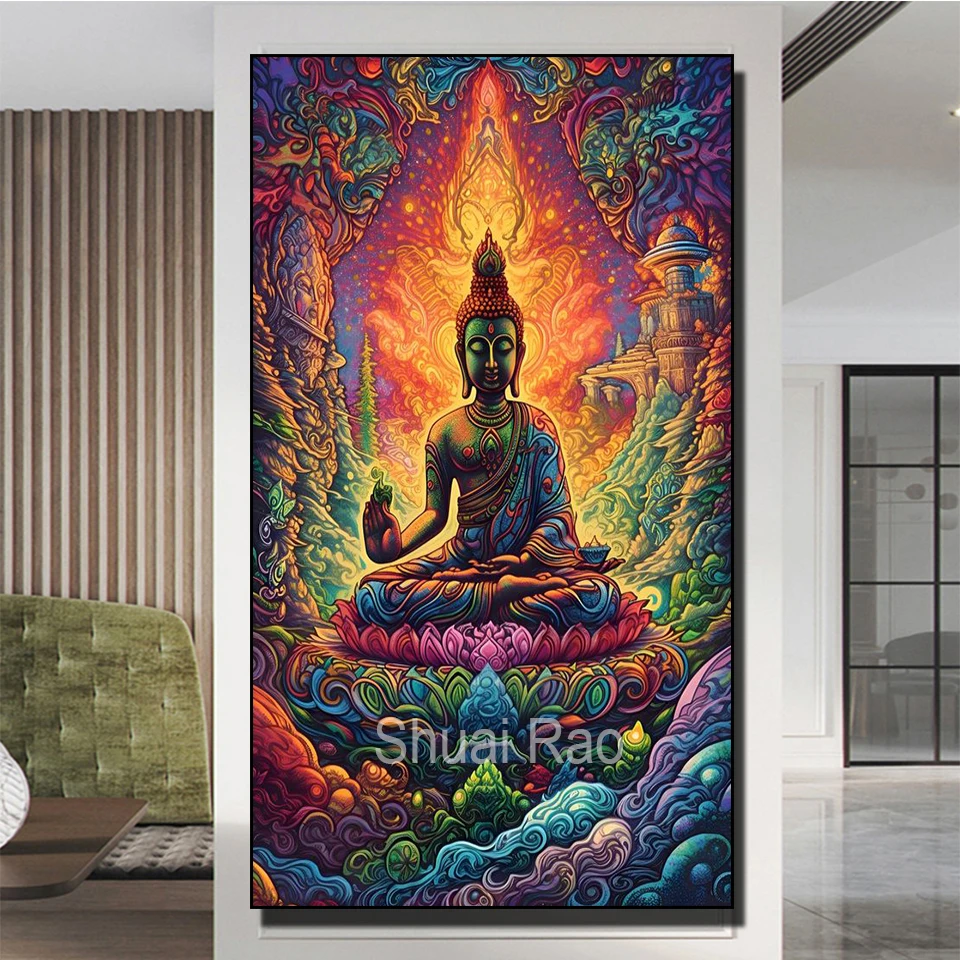 Abstract Buddha Diamond Art 5D DIY Diamond Painting New 2023 Full Drill Embroidery Kit Mosaic Picture Religion Home Decor