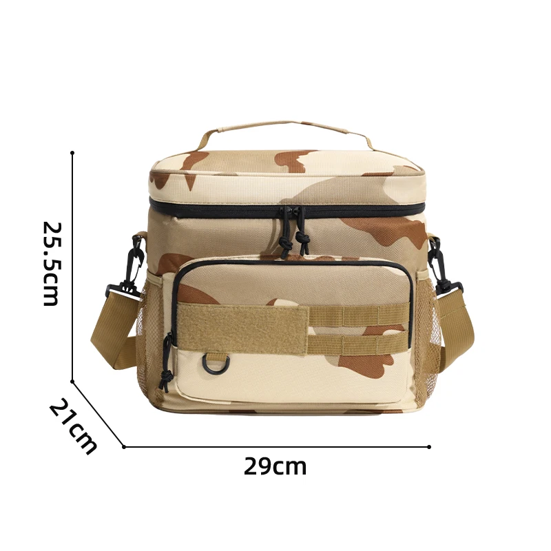 Taktische Thermo-Kühltasche mit hoher Kapazität, isolierte Lunchbox für den Außenbereich, auslaufsicher, isolierte, langlebige Lunchtasche für Männer, Mahlzeit ca – Detail 7