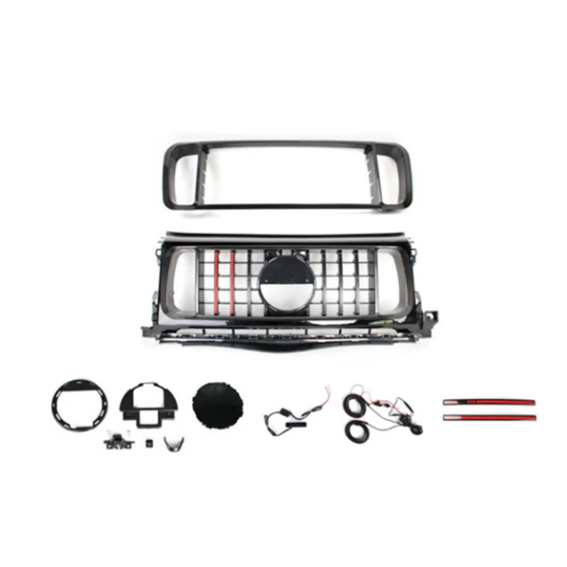 High Quality R Style Dry Carbon Fiber Front Center Grille Auto Exterior Replacement Accessories