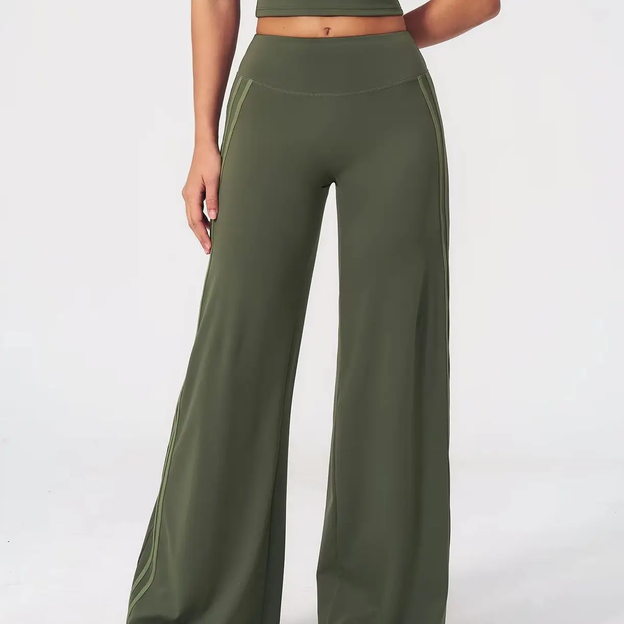 Yoga Pants Women's High Waist Straight Leg Bottoms Wide Leg Trousers Sports Pants Female Casual Fitness Pilates Sports Trousers