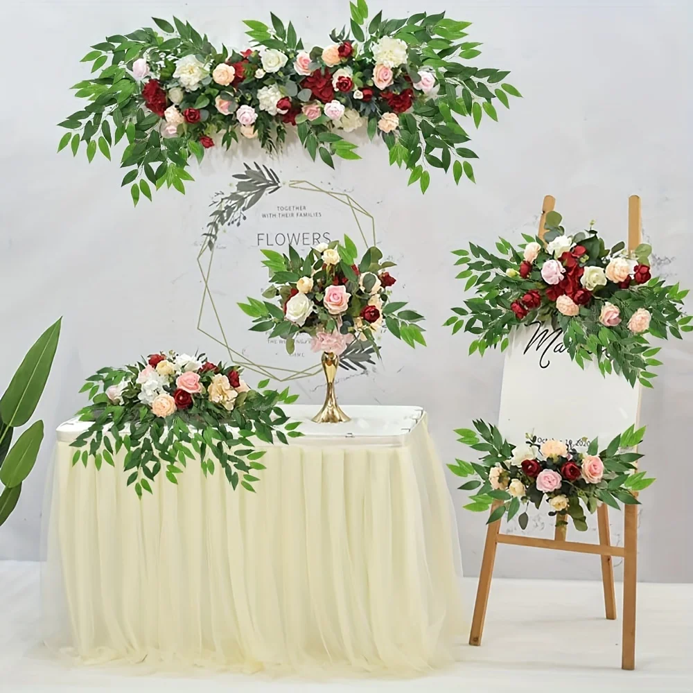 Künstliche italienische Ruscus-Grünpflanzenstiele, künstlicher grüner Blätterstrauß für Vasen, Hochzeitsbögen, Heimdekoration und Tischdekoration. – Detail 1