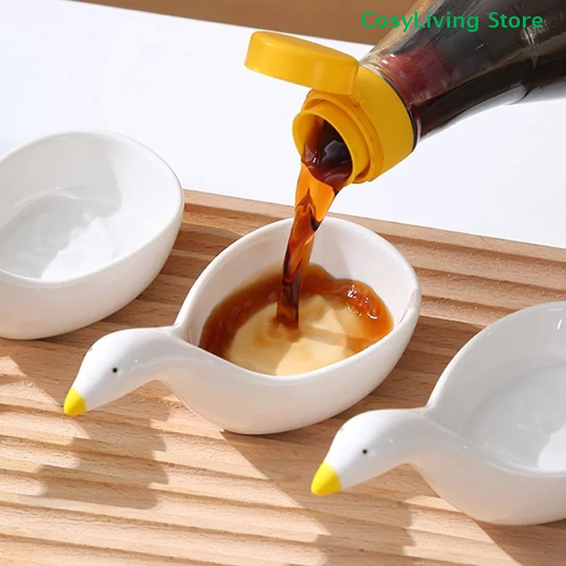 Mini Bowls Adorable Design Plastic Goose Rabbit Shaped Dishes Cream Tableware For Afternoon Tea Household Food Serving Dish