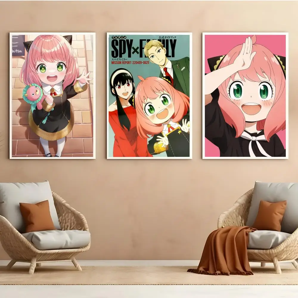 Anime Spy X Family Anya Poster HD Anime Hot Theme Singer/OST/Movie-Waterproof Self-Stick Home Decor