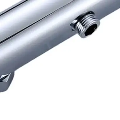 Thermostatic Shower Valve Body in Silvery Electroplated Brass with 2.7 cm Width Depth and Full Installation Kit