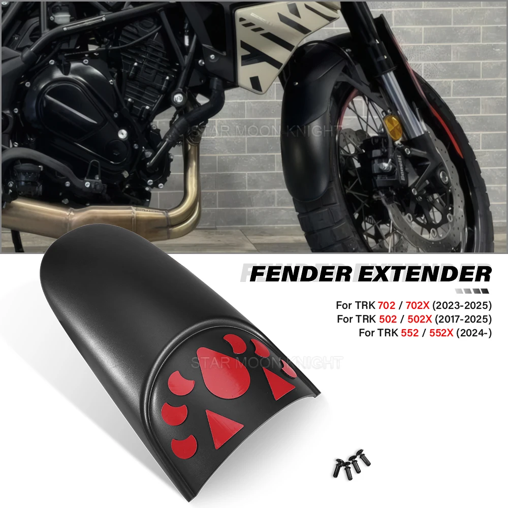 

For Benelli TRK702 TRK702X (2023-2025) TRK502 TRK502X (2017-2025) Motorcycle Front Mudguard Extension Front Fender Splash Guard
