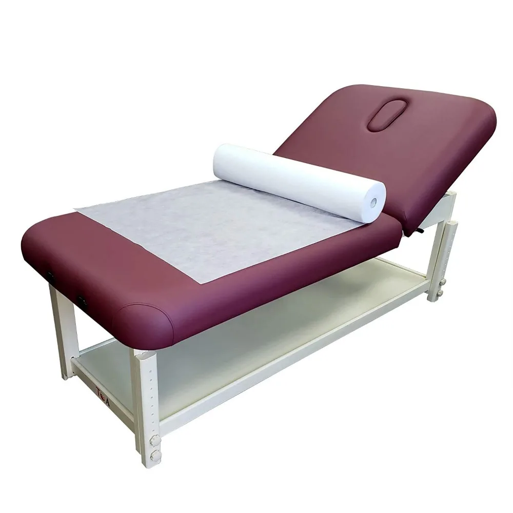 Housses de lit de massage jetables non tissées, 50 feuilles/rouleau, 75 x 32, adaptées aux tables de spa et de massage (6 rouleaux)