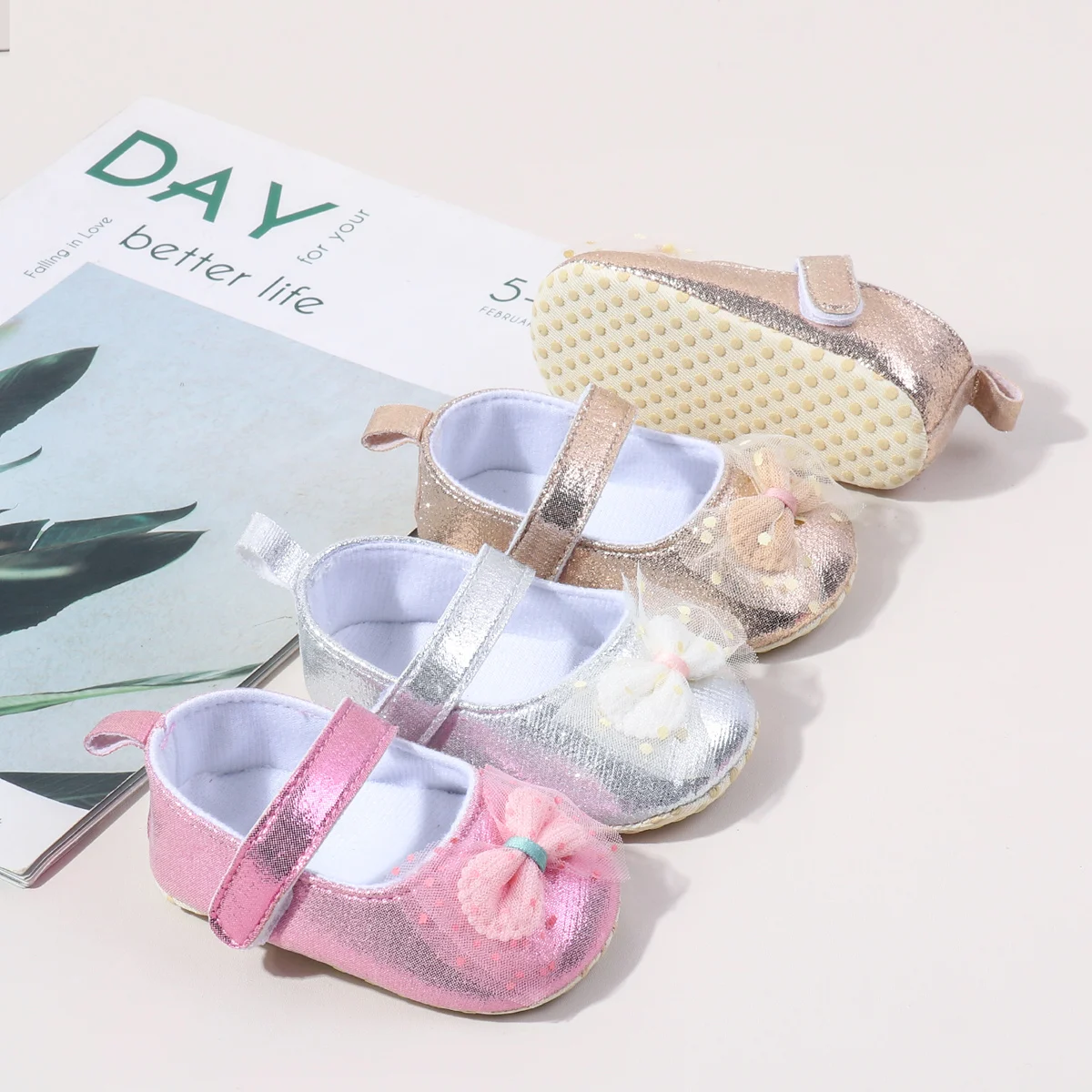 2025 Spring And Autumn New Baby Girls First Walker Soft Toddler Shoes Infant Toddler Walkers Shoes Bowknot Casual Princess Shoes