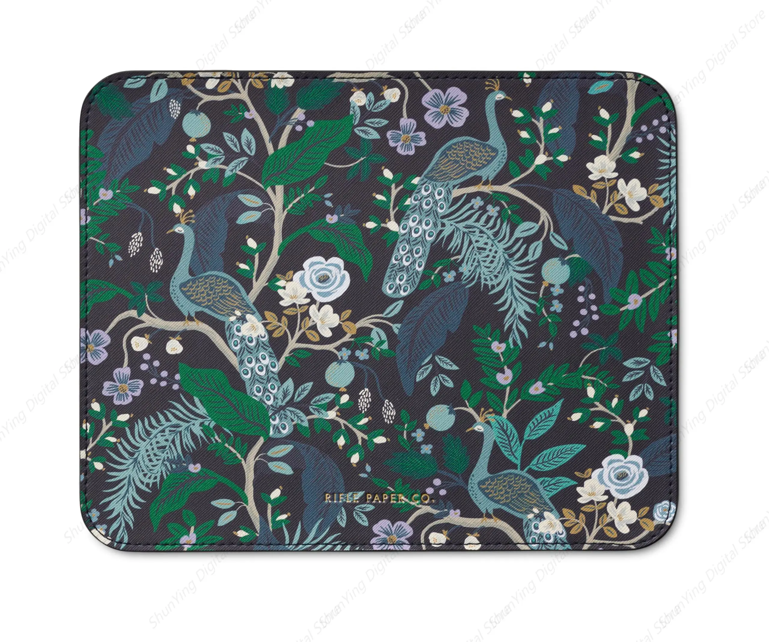 Pavão colorido planta padrão mouse pad borracha antiderrapante adequado para jogos escritório portátil mouse pad 18*22cm