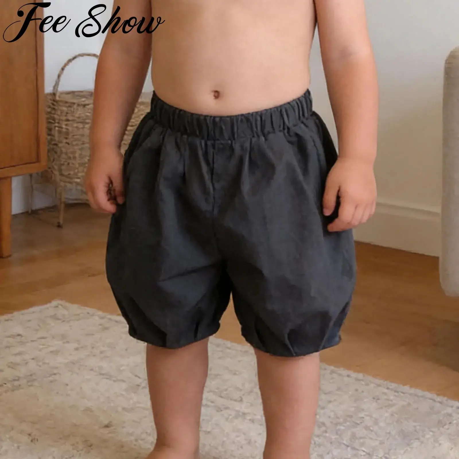 Baby Boys Girls Medieval Bloomers Shorts Renaissance Colonial Viking Pirate Knickers Pants Elastic Waistband Cotton Shorts