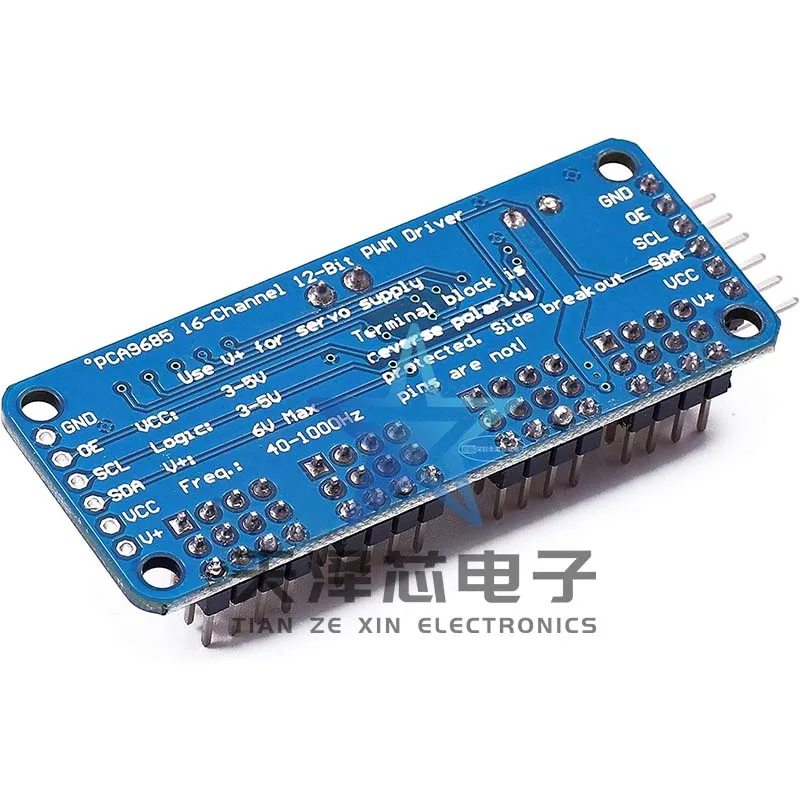 16-Channel Pwm Servo Steering Gear Driver Board Robot Controller Iic Interface Driver Module Pca9685